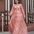 Printed chanderi cotton gown