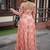Printed chanderi cotton gown