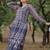 Printed chanderi cotton gown