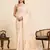 Beige linen silk beautiful sophisticated ethnic saree