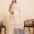Beige color linen silk beautiful sophisticated ethnic saree