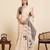Beige color linen silk beautiful sophisticated ethnic saree
