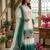 Blue&white georgette readymade suit with embroidery & thread work