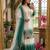 Blue&white georgette readymade suit with embroidery & thread work