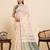 Beige color linen silk beautiful sophisticated ethnic saree