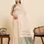 Beige linen silk beautiful sophisticated ethnic saree