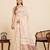 Beige color linen silk beautiful sophisticated ethnic saree