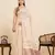 Beige linen silk beautiful sophisticated ethnic saree