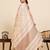 Beige color linen silk beautiful sophisticated ethnic saree