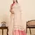 Beige linen silk beautiful sophisticated ethnic saree