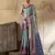 Sky blue soft silk fabric woven designer zari work ethnic partywear saree
