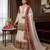 Brown&white georgette readymade suit with embroidery & sequence work