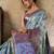 Sky blue soft silk fabric woven designer zari work ethnic partywear saree