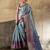 Sky blue soft silk fabric woven designer zari work ethnic partywear saree