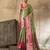 Green soft silk fabric woven designer zari work ethnic partywear saree