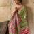 Green soft silk fabric woven designer zari work ethnic partywear saree