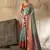 Sea green soft silk fabric woven designer zari work ethnic partywear saree