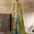 Yellow soft silk fabric woven designer zari work ethnic partywear saree