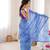 Blue color beautiful bandhej designer partywear georgette ceremonial saree