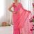 Pink color beautiful bandhej designer partywear georgette ceremonial saree