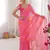 Pink color beautiful bandhej designer partywear georgette ceremonial saree