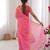 Pink color beautiful bandhej designer partywear georgette ceremonial saree
