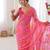 Pink color beautiful bandhej designer partywear georgette ceremonial saree