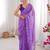 Purple color beautiful bandhej designer partywear georgette ceremonial saree