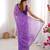 Purple color beautiful bandhej designer partywear georgette ceremonial saree