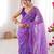 Purple color beautiful bandhej designer partywear georgette ceremonial saree
