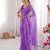Purple color beautiful bandhej designer partywear georgette ceremonial saree