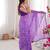 Purple color beautiful bandhej designer partywear georgette ceremonial saree