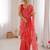 Red color beautiful bandhej designer partywear georgette ceremonial saree