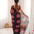 Black color faux georgette bandhani printed traditional festive saree