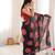 Black color faux georgette bandhani printed traditional festive saree