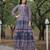 Printed chanderi cotton gown