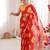 Red color faux georgette bandhani printed traditional festive saree