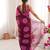 Wine color faux georgette bandhani printed traditional festive saree