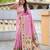 Baby pink color paithani silk woven meenakari jacquard saree