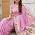 Baby pink color paithani silk woven meenakari jacquard saree