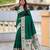 Green color paithani silk woven meenakari jacquard saree