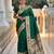 Green color paithani silk woven meenakari jacquard saree