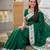 Green color paithani silk woven meenakari jacquard saree