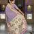 Lavender color paithani silk woven meenakari jacquard saree