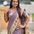 Lavender color paithani silk woven meenakari jacquard saree