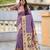 Lavender color paithani silk woven meenakari jacquard saree