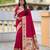 Pink color paithani silk woven meenakari jacquard saree