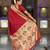 Red color paithani silk woven meenakari jacquard saree