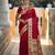 Red color paithani silk woven meenakari jacquard saree