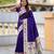 Violet color paithani silk woven meenakari jacquard saree
